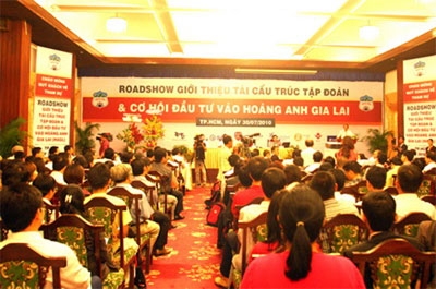 Buổi roadshow giới thiệu tái cấu trúc Hoàng Anh Gia Lai và cơ hội đầu tư vào tập đoàn này, được tổ chức tại Hà Nội ngày 31/8.