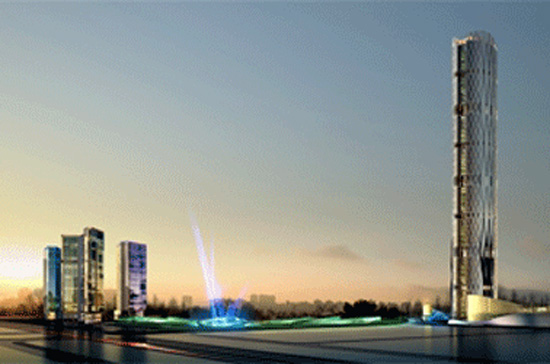 Bản vẽ phối cảnh Tháp Dầu khí, một trong 26 dự án được Petro Vietnam giới thiệu tại Mỹ.