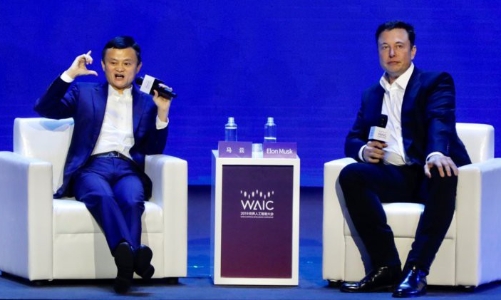 Jack Ma và Elon Musk 