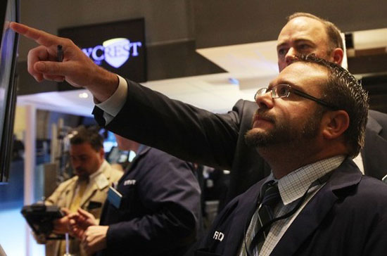 Thị trường chứng khoán Mỹ bật tăng từ giữa phiên - Ảnh: Getty.