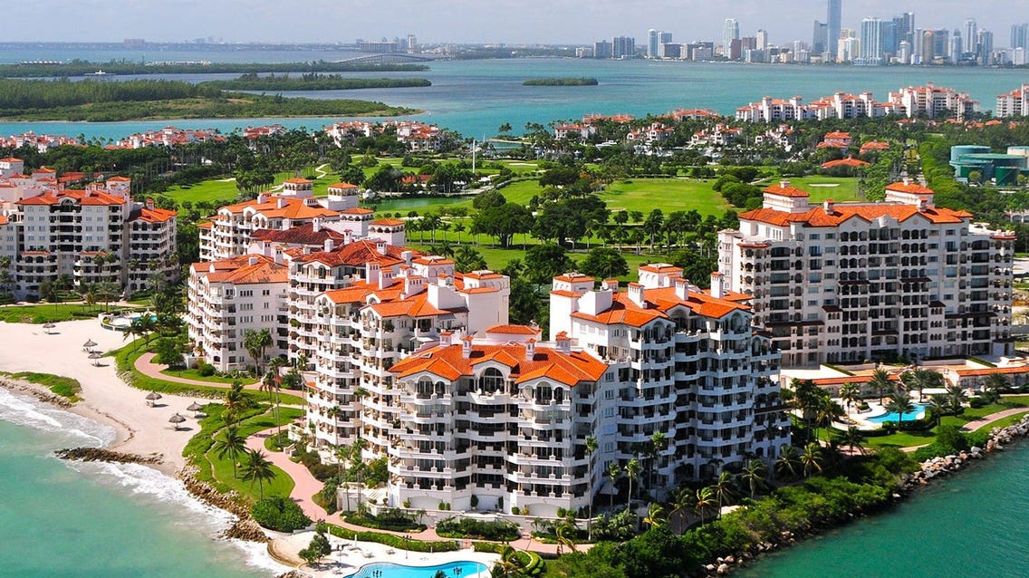 Fisher Island, khu vực giàu nhất tại Mỹ với thu nhập trung bình 2,2 triệu USD - Ảnh: Getty Images