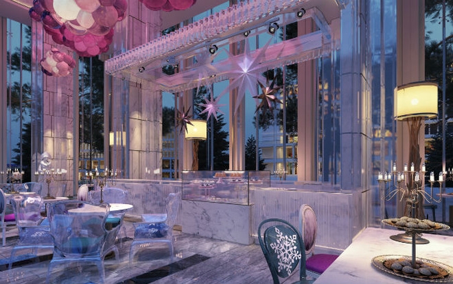 <span style="font-size: 13.3333px;">Khu coffee và ice-cream bên trong Coco Wonderland Resort.</span>