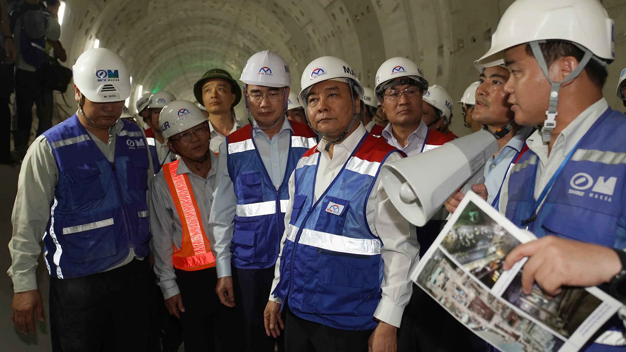 Thủ tướng thị sát tuyến Metro số 1 T.HCM sáng 12/4.