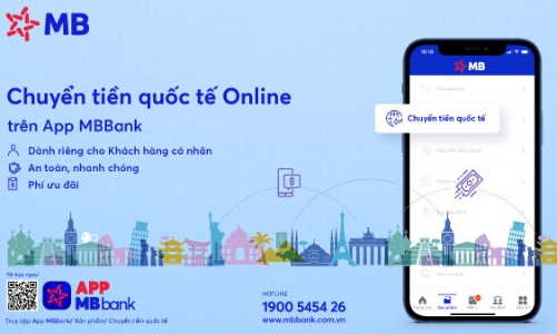 MB ra mắt tính năng “Chuyển tiền quốc tế online” trên APP MBBank