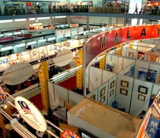 Một góc hội chợ Vietnam Expo.
