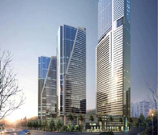 Phối cảnh chung của dự án Keangnam Hanoi Landmark Tower.