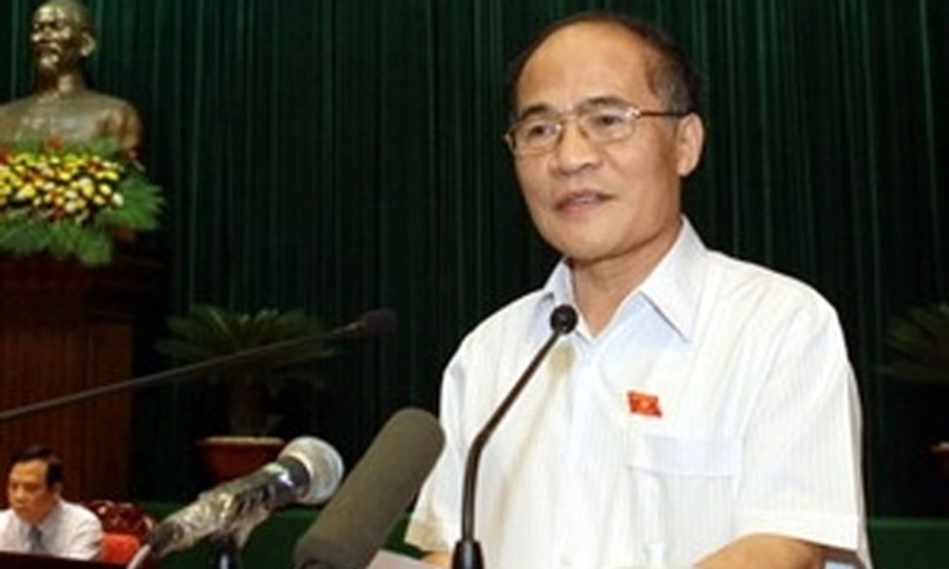 Tân Chủ tịch Quốc hội khóa 13 Nguyễn Sinh Hùng - Ảnh: TTXVN.