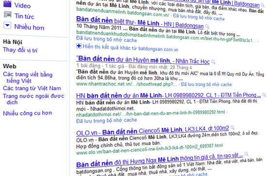 Không khó tìm kiếm các thông tin rao bán đất nền tại các dự án ở huyện Mê Linh.