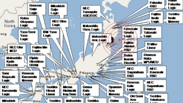 Thị trường bán dẫn bất ổn bởi động đất?