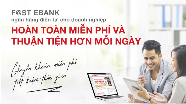 Với ngân hàng điện tử F@st Ebank, Techcombank có thể đồng hành cùng doanh nghiệp trong việc giải quyết những vấn đề về tài chính một cách chính xác, an toàn và nhanh chóng.