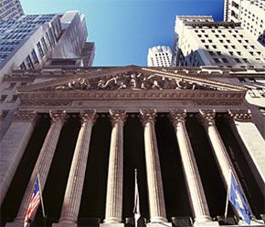 Mặt trước Sở Giao dịch Chứng khoán New York (NYSE).