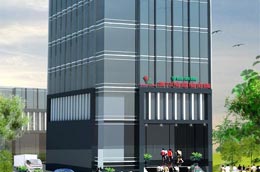 Phối cảnh kiến trúc tòa nhà văn phòng của DVD tại Tp.HCM.