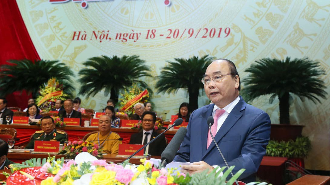 Thủ tướng Chính phủ Nguyễn Xuân Phúc phát biểu chỉ đạo tại đại hội - Ảnh: Quang Phúc.