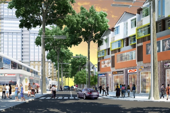 Hình ảnh phối cảnh một phần thuộc Trung tâm Thương mại Lái Thiêu do Công ty Địa ốc Phúc Đức làm chủ đầu tư.