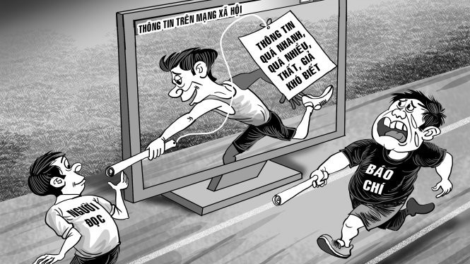 Mạng xã hội tạo thách thức lớn với báo chí - Ảnh internet.