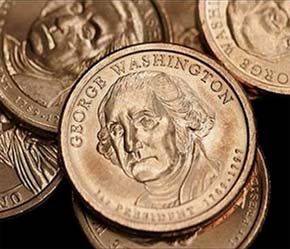 Đồng xu mệnh giá 1 USD của Mỹ.