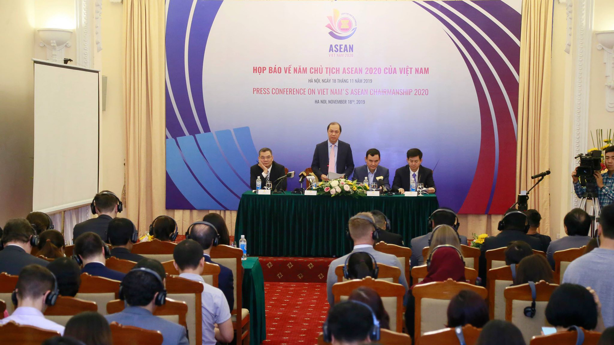 Họp báo về năm chủ tịch ASEAN 2020 của Việt Nam sáng ngày 18/11/2019 - Ảnh: PV.
