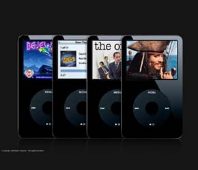 Một series máy nghe nhạc Ipod với màu đen huyền bí.