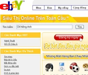 Ebay đã vào Việt Nam.