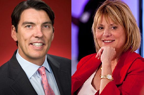 CEO AOL Tim Amstrong và cựu CEO Yahoo! Carol Bartz.