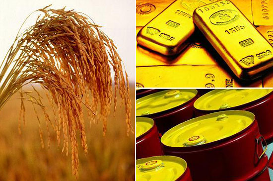Giá dầu, vàng và lương thực tiếp tục leo thang.