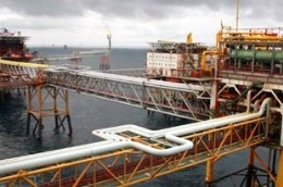 Một giàn khoan của Vietsovpetro tại mỏ Bạch Hổ.