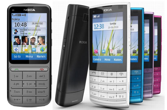 C3-01 cứng cáp (trái) bên cạnh X3-02 rực rỡ, đủ màu.