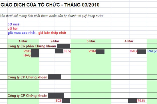 Hồi đầu tháng 4 vừa qua, giới đầu tư trong nước từng xôn xao về những bản tài liệu trôi nổi trên Internet, được cho là cập nhật danh mục đầu tư của các công ty chứng khoán, quỹ đầu tư.
