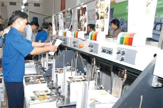 Dây chuyền in báo ở Nhà in Trần Phú, Tp.HCM - Ảnh: Lê Toàn.