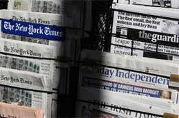  Lượng phát hành bình quân ngày của tất cả các tờ báo tại Mỹ đã liên tục giảm từ năm 1987 tới nay, giữa lúc các tờ báo phải đối mặt với sự cạnh tranh ngày càng gay gắt nhằm thu hút sự chú ý của độc giả và khách hàng quảng cáo - Ảnh: Getty Images.
