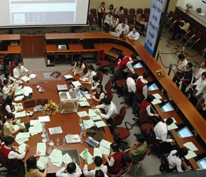 Sàn Hà Nội ngày đấu giá cổ phần Bảo Việt - Ảnh: Mạnh Thắng.