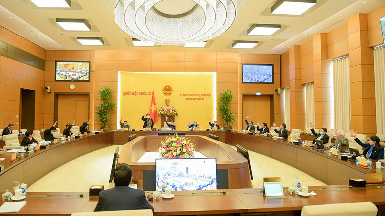 Thường vụ Quốc hội thông qua Nghị quyết Thành lập thành phố Thủ Đức chiều 9/12 - Ảnh: Quochoi.vn