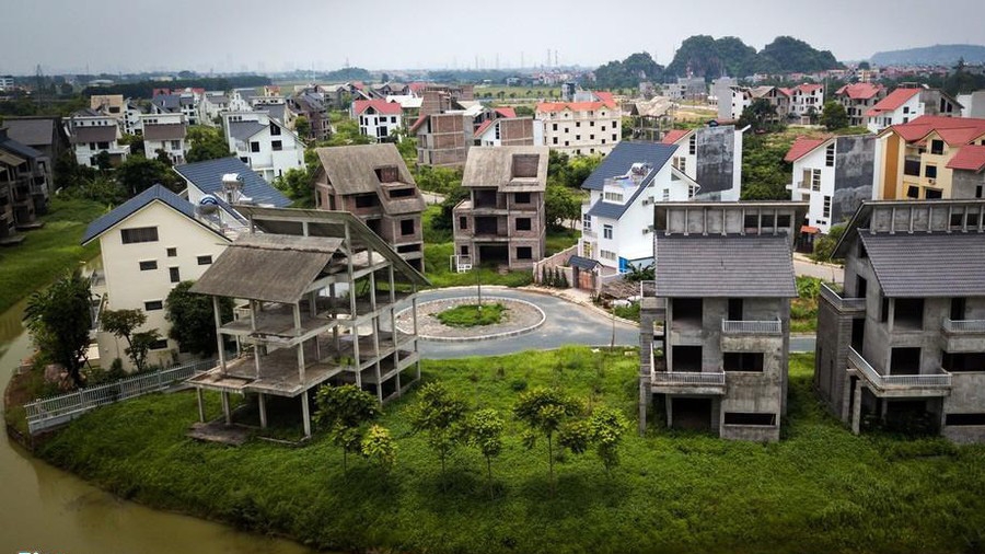 Một dự án bất động sản của Lã Vọng tại Hoài Đức, Hà Nội bỏ hoang nhiều năm nay.