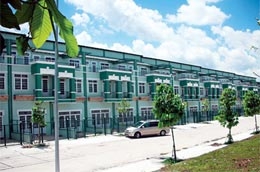 Cảnh vắng lặng ở khu đô thị Mỹ Phước 1.