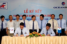 Lễ ký thỏa thuận hợp tác giữa OceanBank với Vinalines.