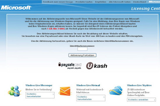 Giao diện giả mạo Microsoft lừa người dùng trả phí kích hoạt Windows - Ảnh: PandaLabs.