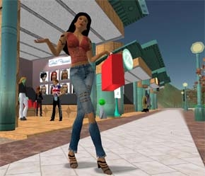 Một nhân vật ảo trong Second Life - vùng đất mới cho nghệ thuật tiếp thị.