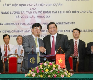Lễ ký kết hiệp định vay vốn cho Dự án “Phát triển năng lượng tái tạo và mở rộng cải tạo lưới điện cho các xã vùng sâu, vùng xa”.