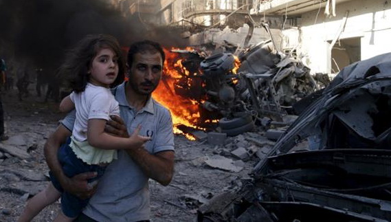 Thành phố Aleppo tan hoang sau chiến tranh - &nbsp;Ảnh: LATimes