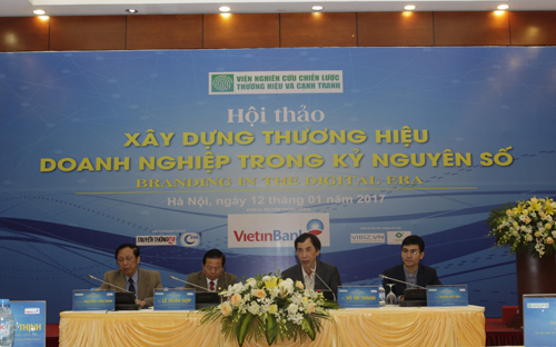 Hội thảo “Xây dựng thương hiệu doanh nghiệp trong kỷ nguyên số” do Viện Nghiên cứu Chiến lược thương hiệu và cạnh tranh phối hợp với Hiệp hội Internet Việt Nam, Hiệp hội Truyền thông số Việt Nam, Ngân hàng Thương mại Cổ phần Công Thương Việt Nam tổ chức.