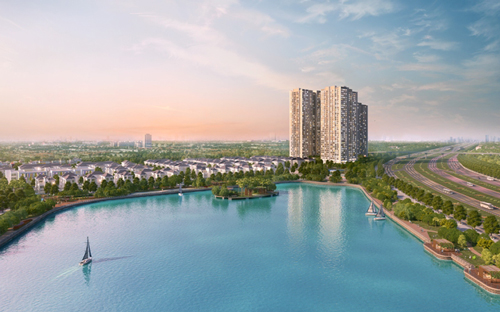 Vinhomes Green Bay có mật độ xây dựng chỉ 19% với điểm nhấn là công viên cây xanh và hồ điều hòa rộng 10,6ha.