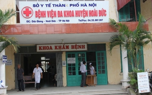 Một góc Bệnh viện Đa khoa Hoài Đức (Hà Nội).