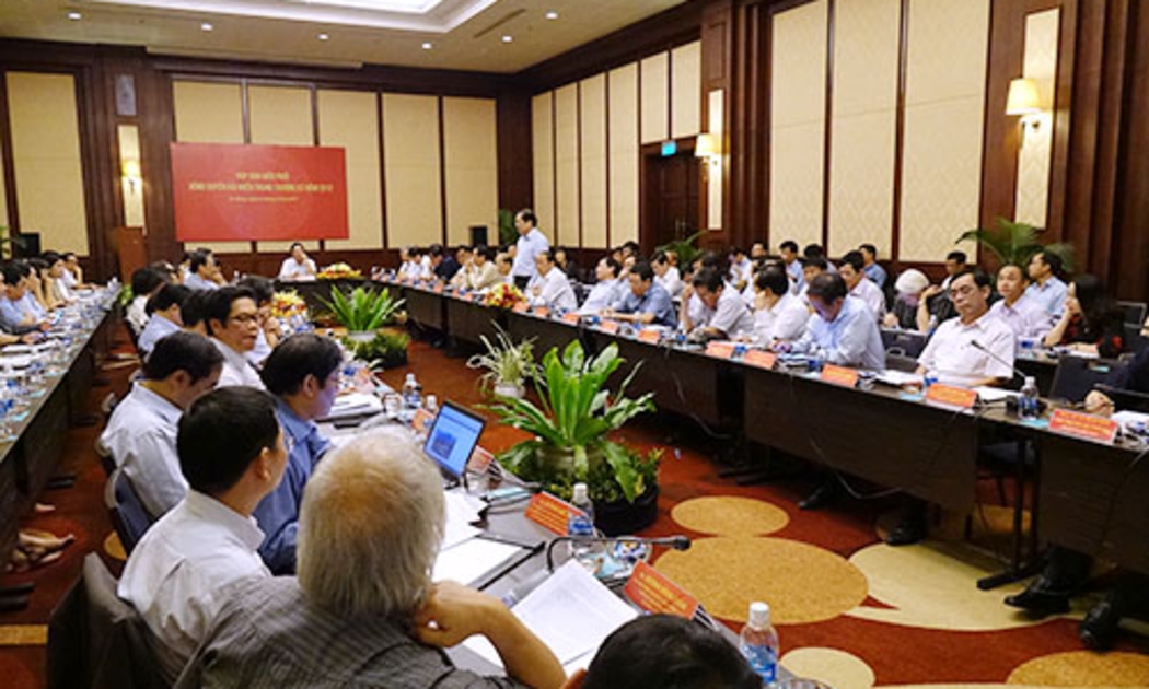 Toàn cảnh phiên họp của Ban Điều phối vùng duyên hải miền Trung - Ảnh: Việt Tuấn.