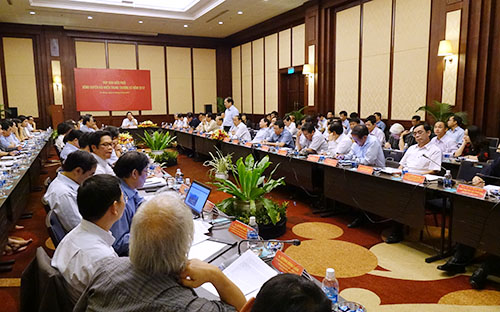 Toàn cảnh phiên họp của Ban Điều phối vùng duyên hải miền Trung - Ảnh: Việt Tuấn.