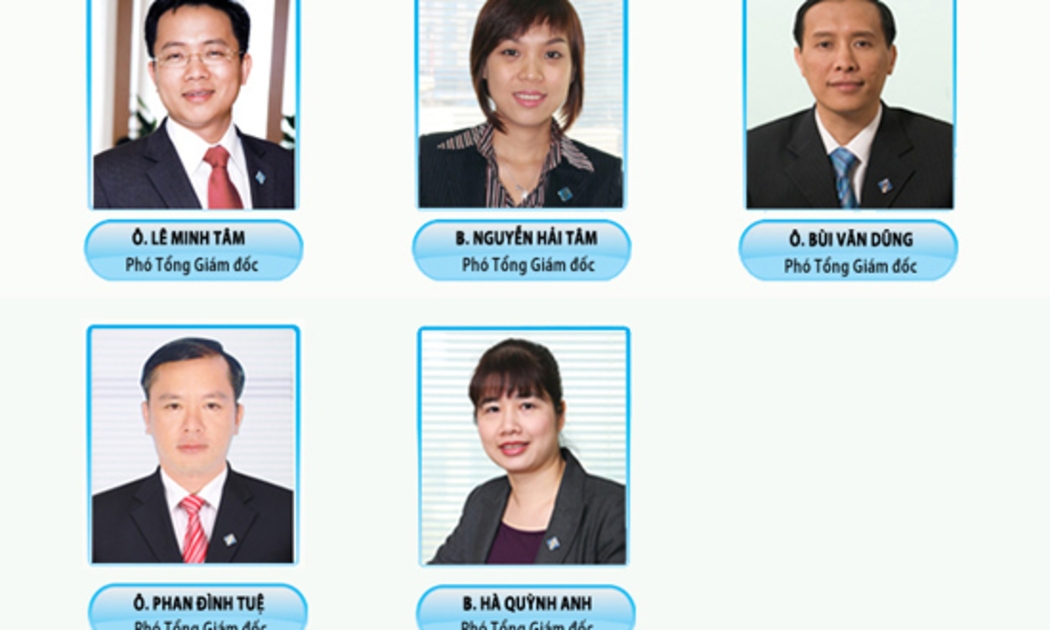 6 phó tổng giám đốc Sacombank - Nguồn: Sacombank.
