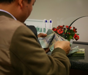 Kết thúc tháng 1/2009, số dư tiền gửi VND giảm 0,47% so với tháng trước - Ảnh: Việt Tuấn.