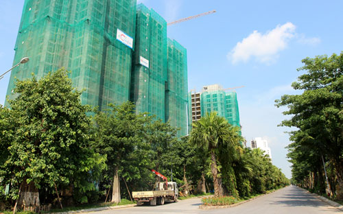 Chung cư Rừng Cọ, một trong những dự án có giá "mềm" đã hoàn tất phần thô.<br>