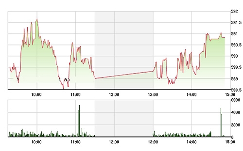 VN-Index phập phù đi ngang chiều nay do các blue-chips ít tiến triển - Ảnh: TVSI.