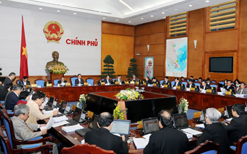 Toàn cảnh phiên họp thường kỳ Chính phủ tháng 11/2012 - Ảnh: VGP.<br>
