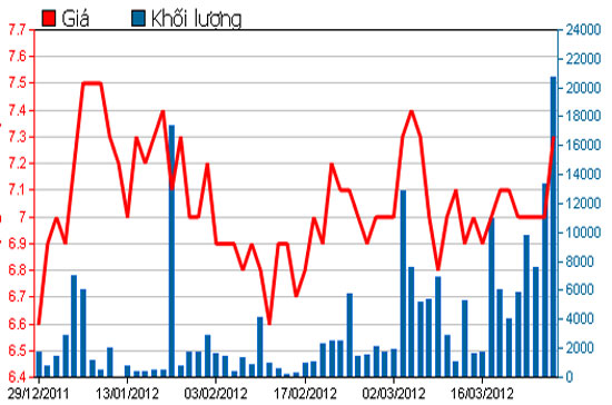 Diễn biến giá cổ phiếu CSG trong 3 tháng qua - Nguồn: HSX.